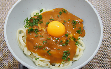 【浜松工場味】釜玉カレーうどん味変版